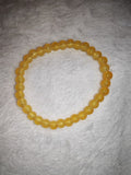 Natural Yellow Chalcedony Beaded Bracelet Stretch Crystal 6mm Healing Stone #42