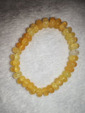 Natural Honey Calcite (Yellow Calcite) Beaded Bracelet Stretch Crystal 8mm #43