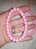 Natural Pink Lava Stone Beaded Bracelet Aromatherapy Essential Oil Diffuser #54