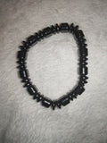 Natural Hematite Beaded Bracelet Geometric Cylinder Disc Gunmetal Crystal #56