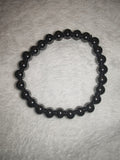 Natural Hematite Beaded Bracelet Metallic Crystal Protection Spacers Stretch #57