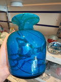 Large Signed Mdina Glass Blue Swirl Vase #9 | Maltese Studio Art Glass | 925g