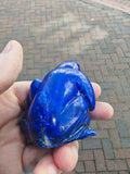 Natural Lapis Lazuli Monkey with Peach Carving | Hand Carved Gemstone Ornament | 130g