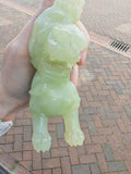Large Hand Carved Serpentine Chinese Guardian Lion (Foo Dog) | New Jade Ornament | 420g