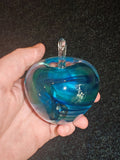Adrian Sankey Studio Art Glass Apple Paperweight | Blue & Green Swirl | Lake District | Labelled | 380g #2