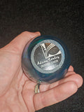 Adrian Sankey Studio Art Glass Apple Paperweight | Blue & Green Swirl | Lake District | Labelled | 380g #2