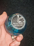 Adrian Sankey Studio Art Glass Apple Paperweight #3 | Blue & Green Swirl | Labelled | 355g