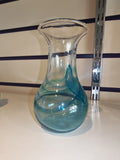 Adrian Sankey Studio Art Glass Vase #4 | Blue & Aqua Swirl | Lake District | Labelled | 13cm