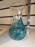 Adrian Sankey Studio Art Glass Vase #4 | Blue & Aqua Swirl | Lake District | Labelled | 13cm