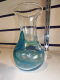 Adrian Sankey Studio Art Glass Vase #4 | Blue & Aqua Swirl | Lake District | Labelled | 13cm
