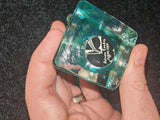 Adrian Sankey Studio Art Glass Tealight Candle Holders Set of 3 | Blue & Aqua | Lake District | Labelled | #5