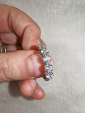 Adjustable Cubic Zirconia Eternity Ring | Silver Tone | Clear Crystal Band