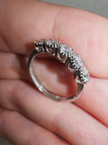 Adjustable Cubic Zirconia Eternity Ring | Silver Tone | Clear Crystal Band