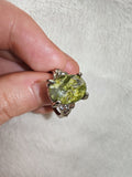 Green Moss Agate Statement Ring | Oval Natural Gemstone | SIZE