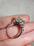 Green Moss Agate Statement Ring | Oval Natural Gemstone | SIZE