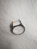 Opalite Cabochon Statement Ring | Oval Glass Gemstone | SIZE
