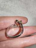 Tree Agate Gemstone Ring | Natural Green Dendritic Chalcedony | Silver-Tone | SIZE