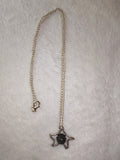 Labradorite Gemstone Star Necklace | Silver Tone Celestial Pendant