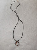 Sunstone Gemstone Celestial Pendant Necklace | Black Cord