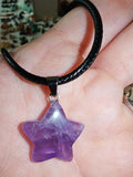 Amethyst Star Pendant Necklace Natural Purple Gemstone Crystal Jewellery #7