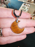 Tiger's Eye Crescent Moon Pendant Necklace Natural Gemstone Crystal Jewellery #15