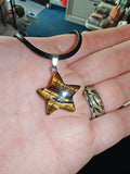 Tiger's Eye Star Pendant Necklace Natural Gemstone Crystal Jewellery #18
