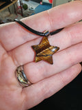 Tiger's Eye Star Pendant Necklace Natural Gemstone Crystal Jewellery #18