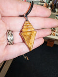 Tiger's Eye Spiral Shell Pendant Necklace Natural Gemstone Crystal Jewellery #24