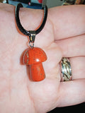 Red Jasper Mushroom Pendant Necklace Natural Gemstone Crystal Jewellery #28