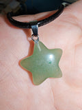 Green Aventurine Star Pendant Necklace Natural Gemstone Crystal Jewellery #41