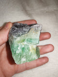 Natural Green & Purple Fluorite Crystal Cluster Raw Mineral Specimen 190g #1