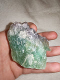 Natural Green & Purple Fluorite Crystal Cluster Raw Mineral Specimen 190g #1