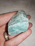 Natural Raw Amazonite Crystal with Quartz Mineral Specimen 55g