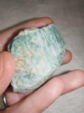 Natural Raw Amazonite Crystal with Quartz Mineral Specimen 55g
