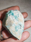 Natural Raw Amazonite Crystal with Quartz Mineral Specimen 55g