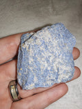 Natural Rough Sodalite with White Calcite Mineral Specimen 50g