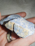 Natural Rough Sodalite with White Calcite Mineral Specimen 50g