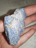 Natural Rough Sodalite with White Calcite Mineral Specimen 50g