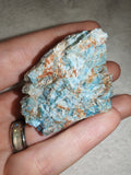 Natural Blue Apatite Rough Crystal Mineral Specimen 77g
