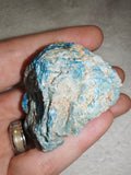 Natural Blue Apatite Rough Crystal Mineral Specimen 77g