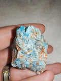 Natural Blue Apatite Rough Crystal Mineral Specimen 77g