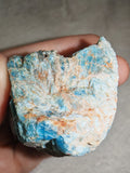 Natural Blue Apatite Rough Crystal Mineral Specimen 77g