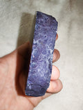 Purple Dyed Brazilian Agate Slice Polished Natural Crystal 170g