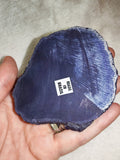 Purple Dyed Brazilian Agate Slice Polished Natural Crystal 170g