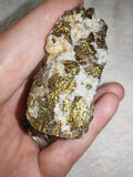 Peacock Ore Chalcopyrite with Quartz Raw Mineral Specimen 131g