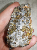 Peacock Ore Chalcopyrite with Quartz Raw Mineral Specimen 131g