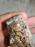 Peacock Ore Chalcopyrite with Quartz Raw Mineral Specimen 131g