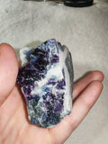 Natural Rainbow Fluorite Rough Mineral Specimen Purple Blue Green 204g