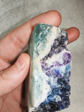 Natural Rainbow Fluorite Rough Mineral Specimen Purple Blue Green 204g