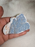 Natural Angelite Rough Stone Blue Anhydrite Mineral Specimen 174g